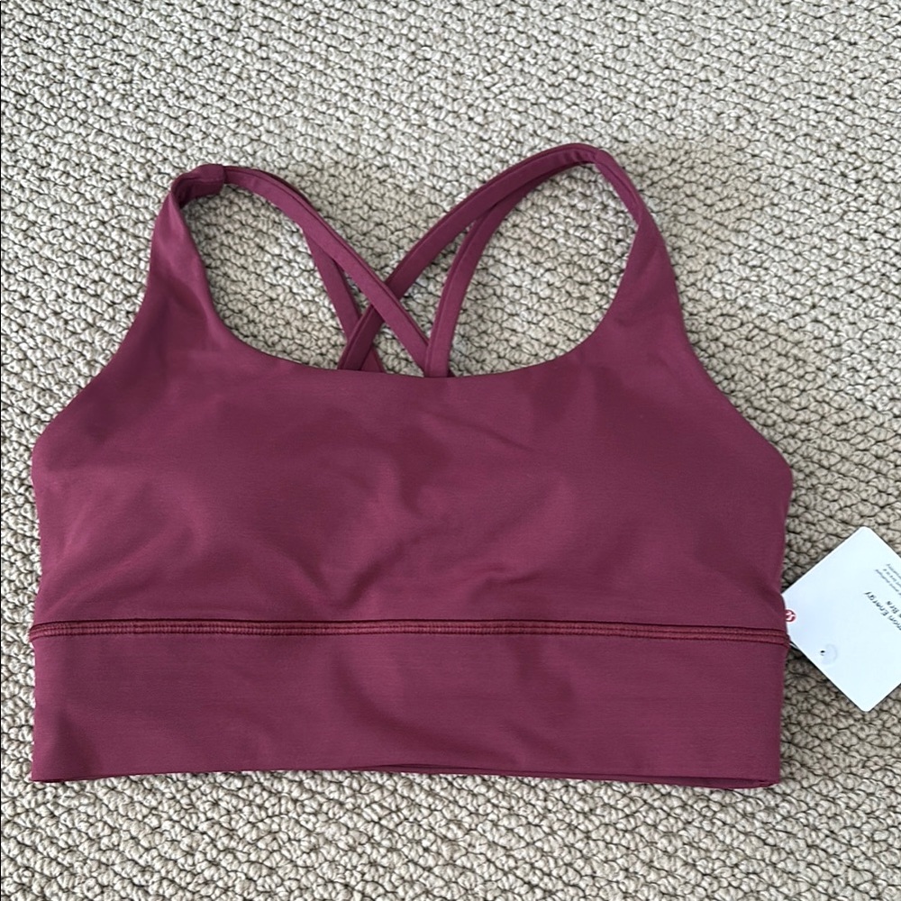 Lululemon Energy Longline Bra Wine Sports Bra